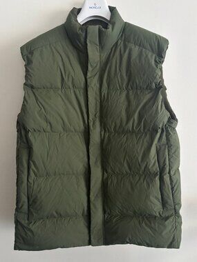 $285 Mountain Hardwear Olive Green Quilted Puffer Down Vest - XXL